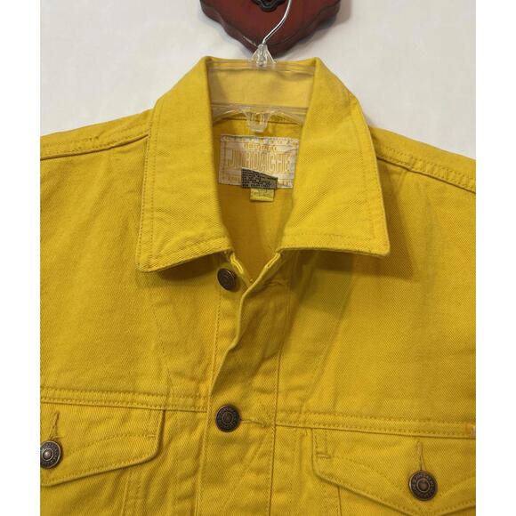 Vintage Original Jordache Yellow Medium Button-Up Logo Denim Vest NEW! M1188 - Picture 3 of 8